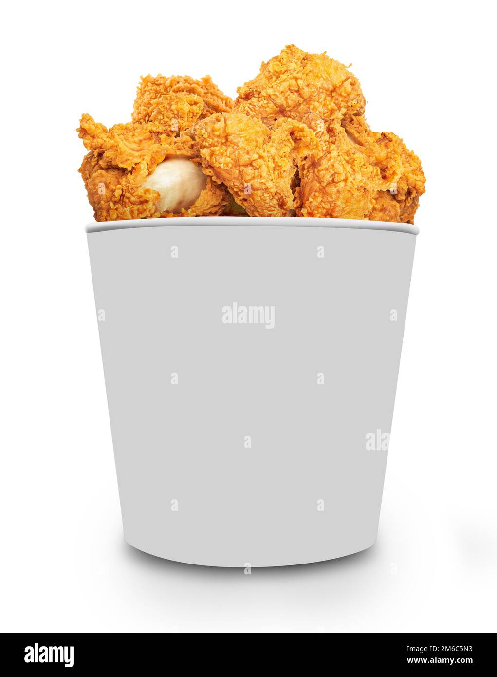 Bucket full of chicken nuggets Stock Photo