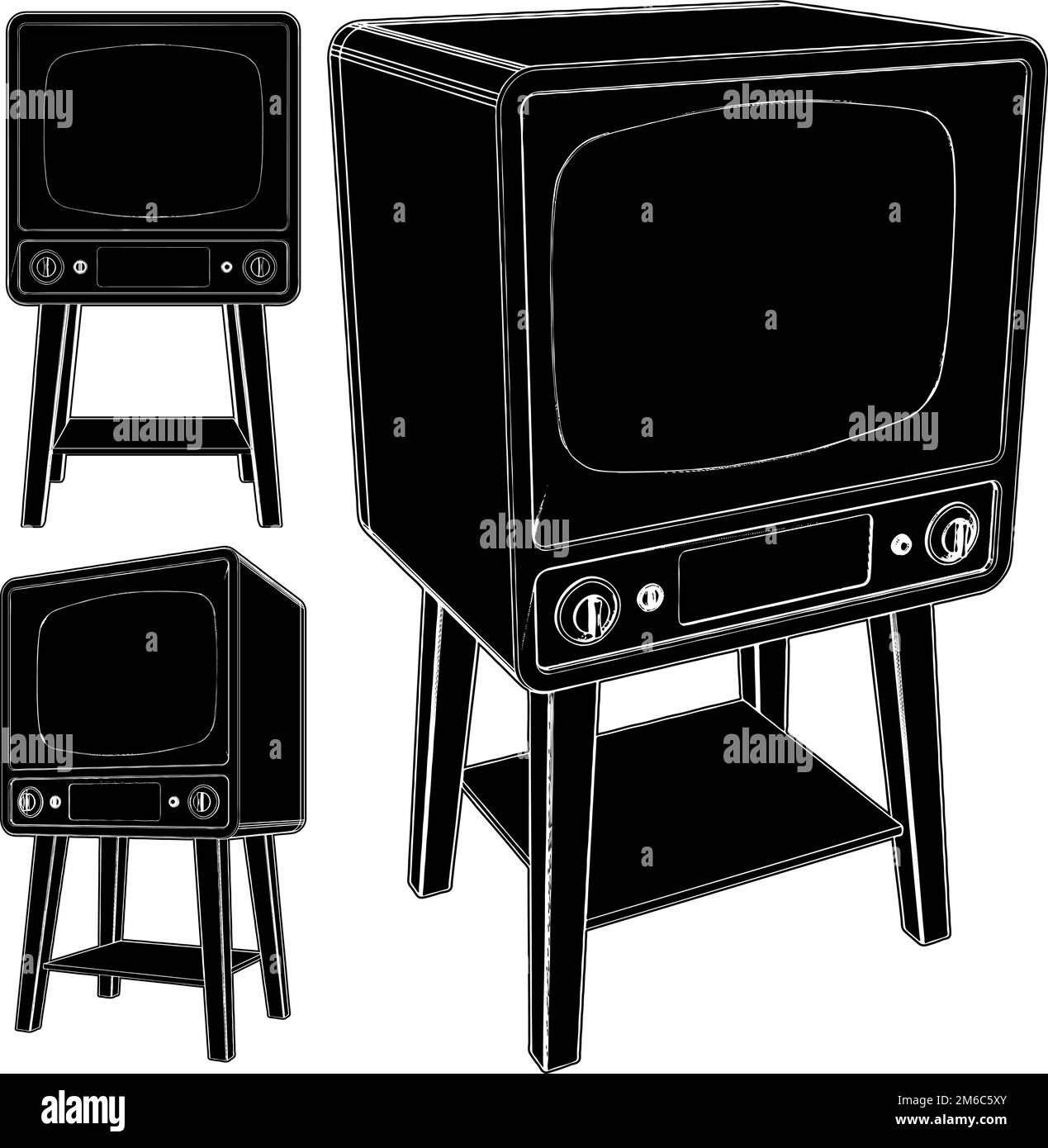 TV Television Set Vector. Illustration On White Background. A vector