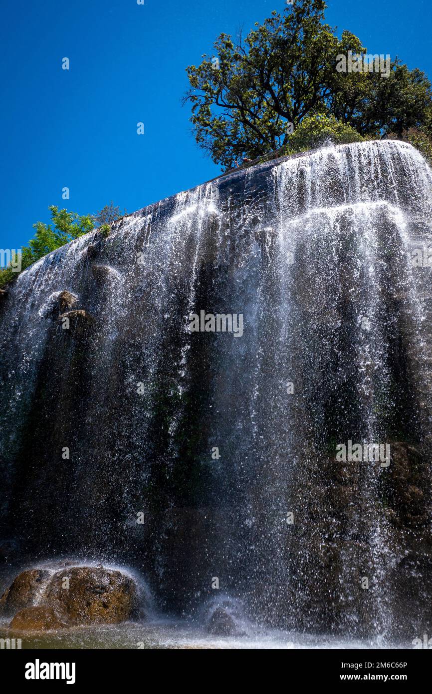 Waterfall, Tower Hill, Nice, France Stock Photo