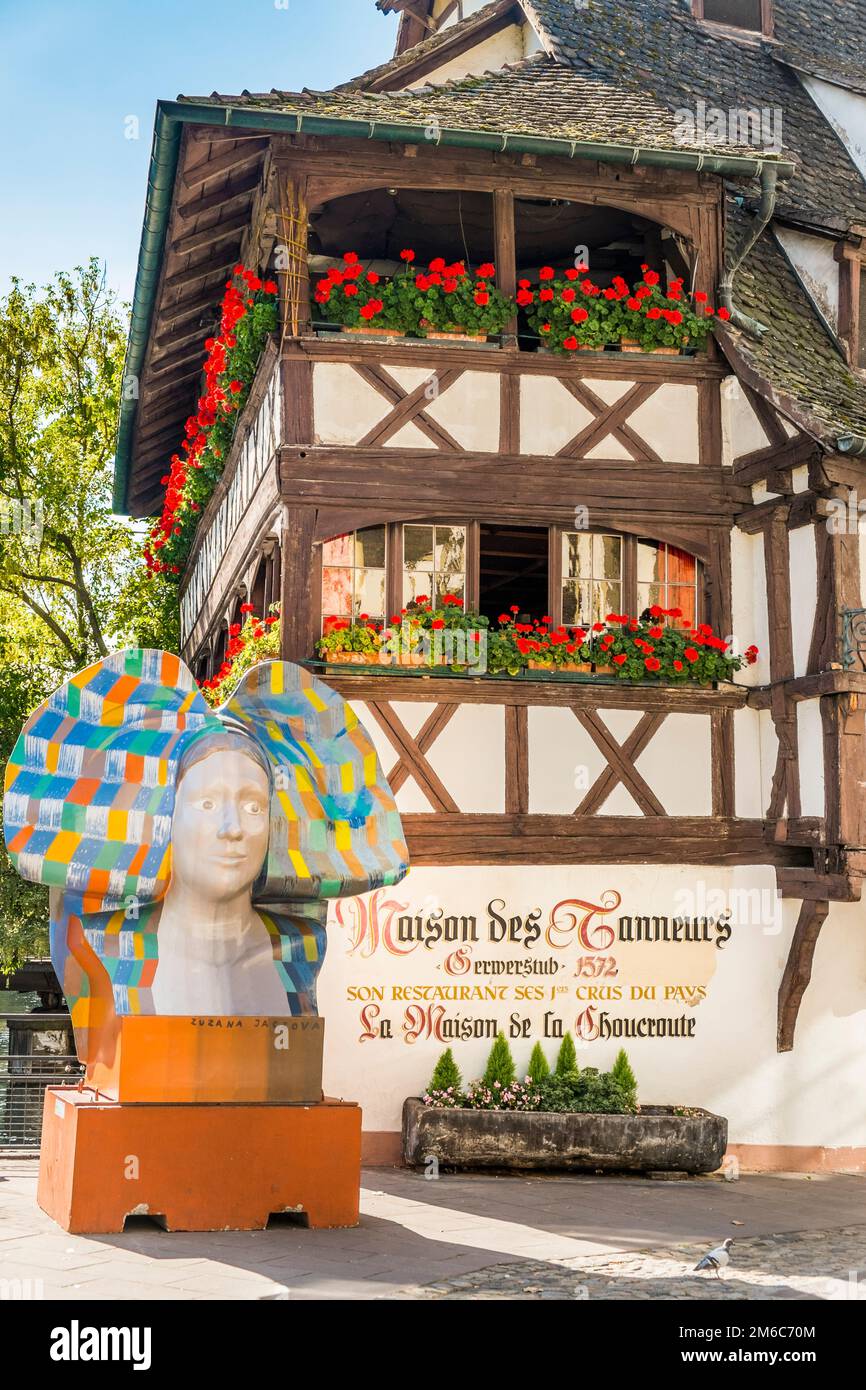 Maison des tanneurs, la maison de la choucroute, restaurant Stock Photo