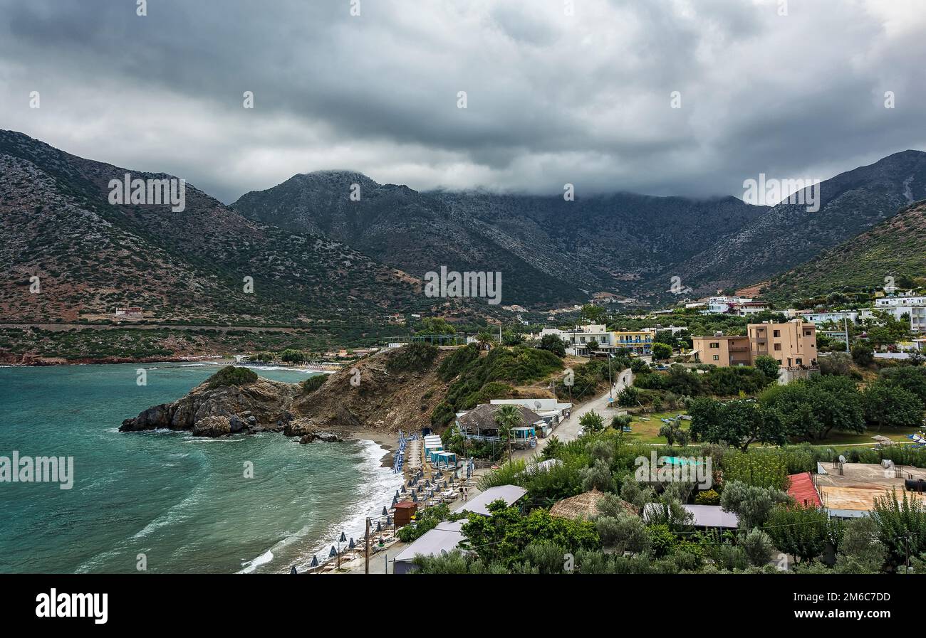 Beach Varkotopos in the village of Bali on the island of Crete (Greece) Stock Photo