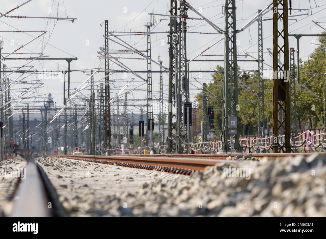 Last construction work at the new High Speed Line in Leipzig Stock