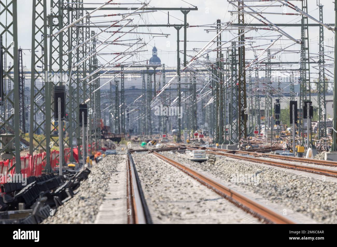 Last construction work at the new High Speed Line in Leipzig Stock