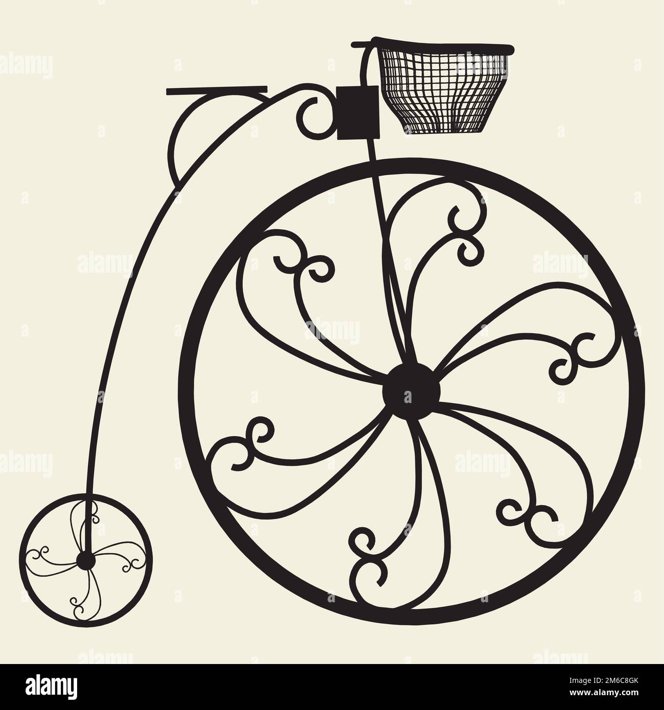 Penny-Farthing Bicycle Vector Stock Vector