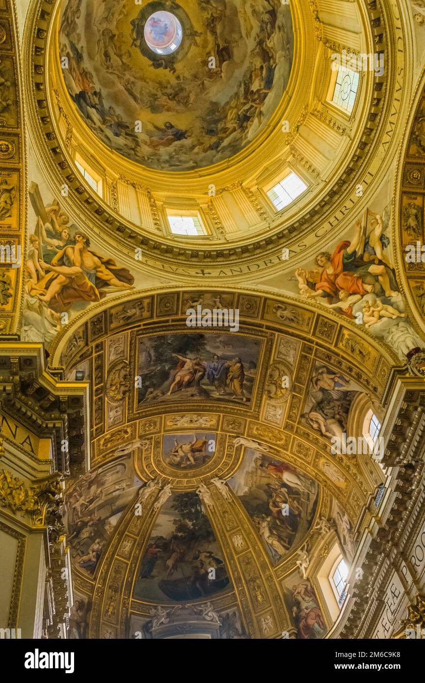 Fresco paintings in the apse and half-dome of santÂ´andrea della valle ...