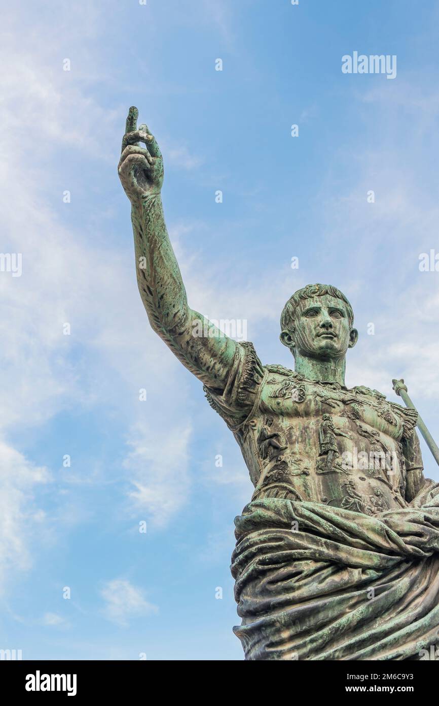 Bronze statue of roman emperor augustus Stock Photo - Alamy