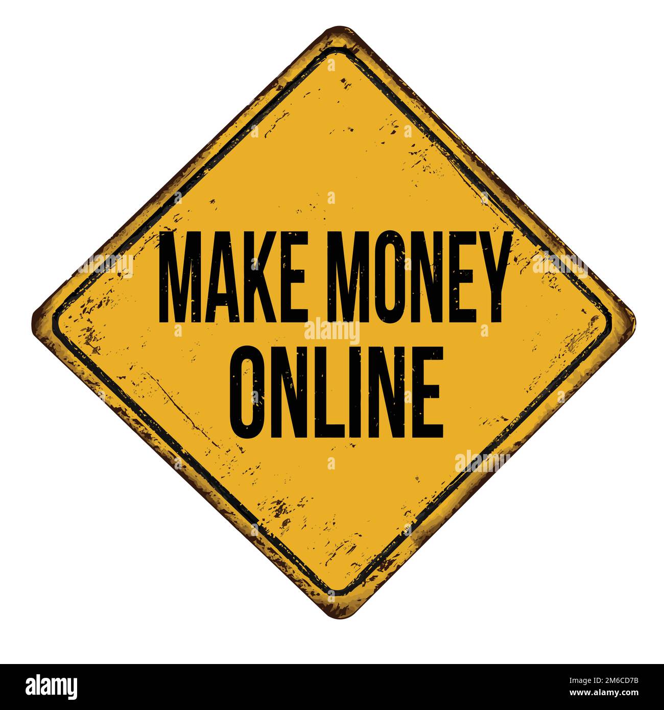 Make money online vintage rusty metal sign on a white background, vector  illustration Stock Vector Image & Art - Alamy
