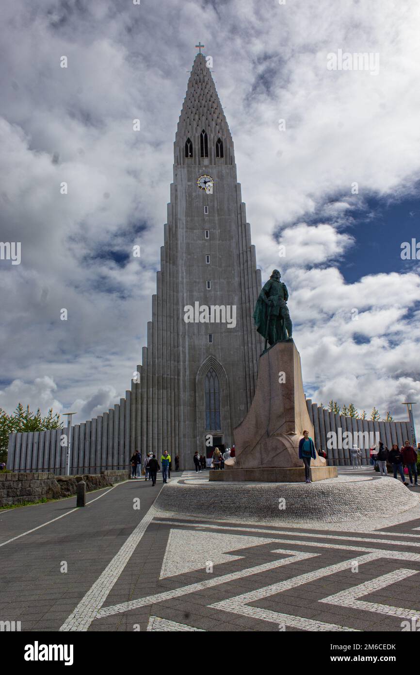 Hallgrimskirkja Church in Reykjavik Iceland Stock Photo