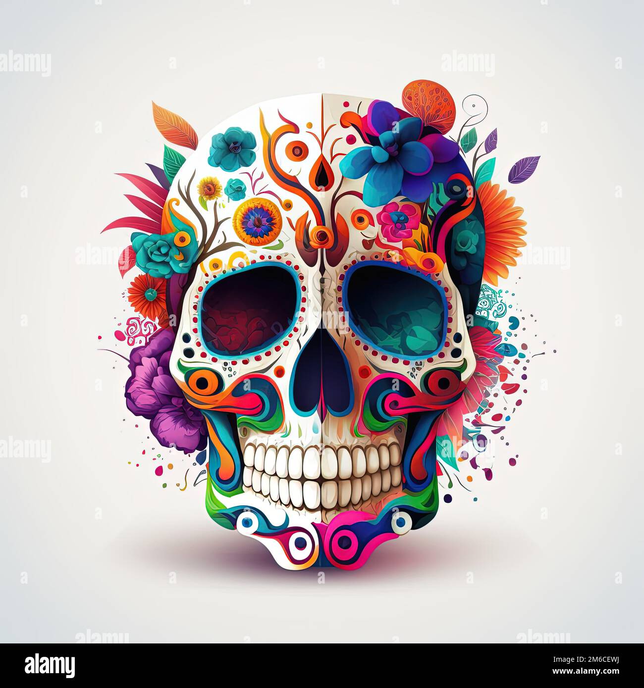 Traditional Sugar Skull Art