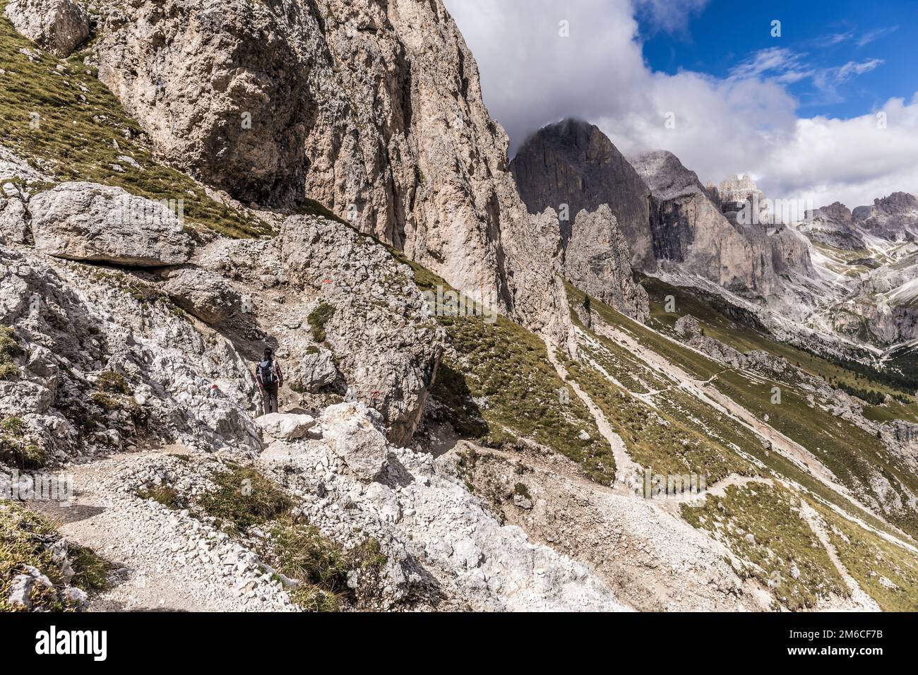 Hiking in the Dolomites Stock Photo - Alamy