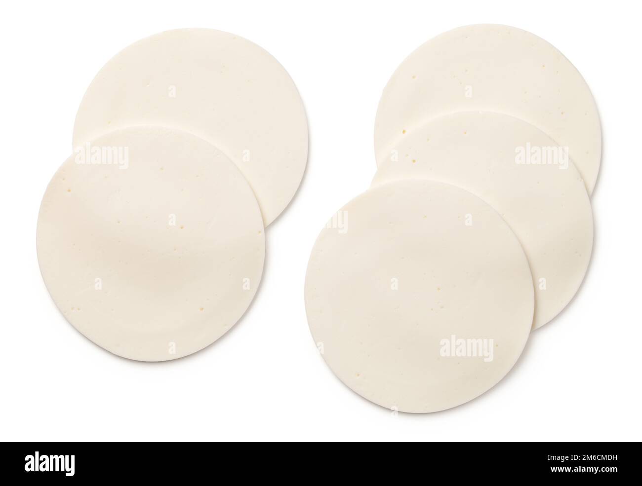 Sour Cream Cheese Slices Isolated on White Background Stock Photo Alamy