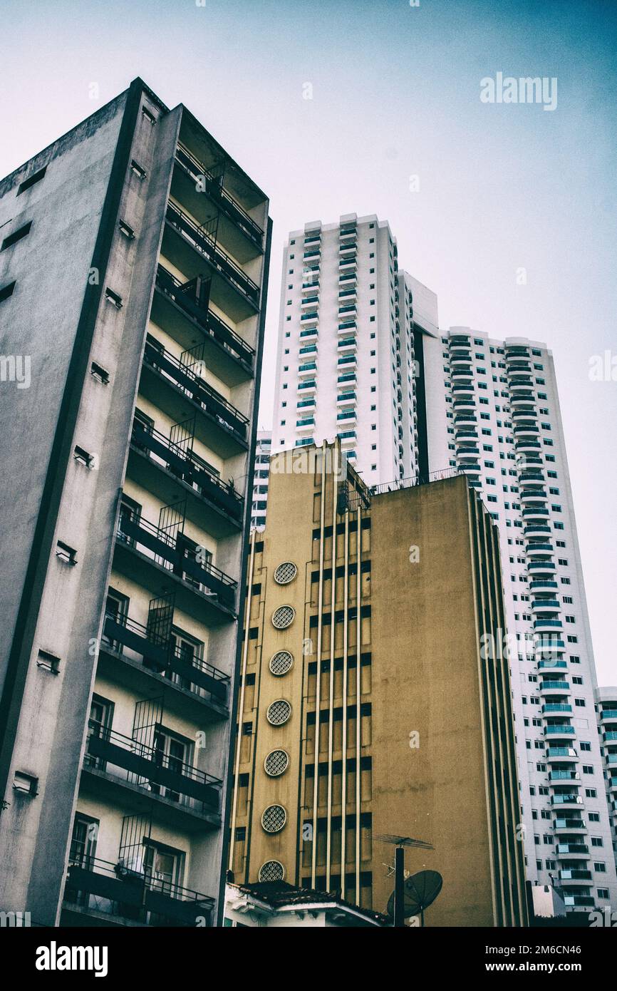Old and new residential buildings Stock Photo - Alamy