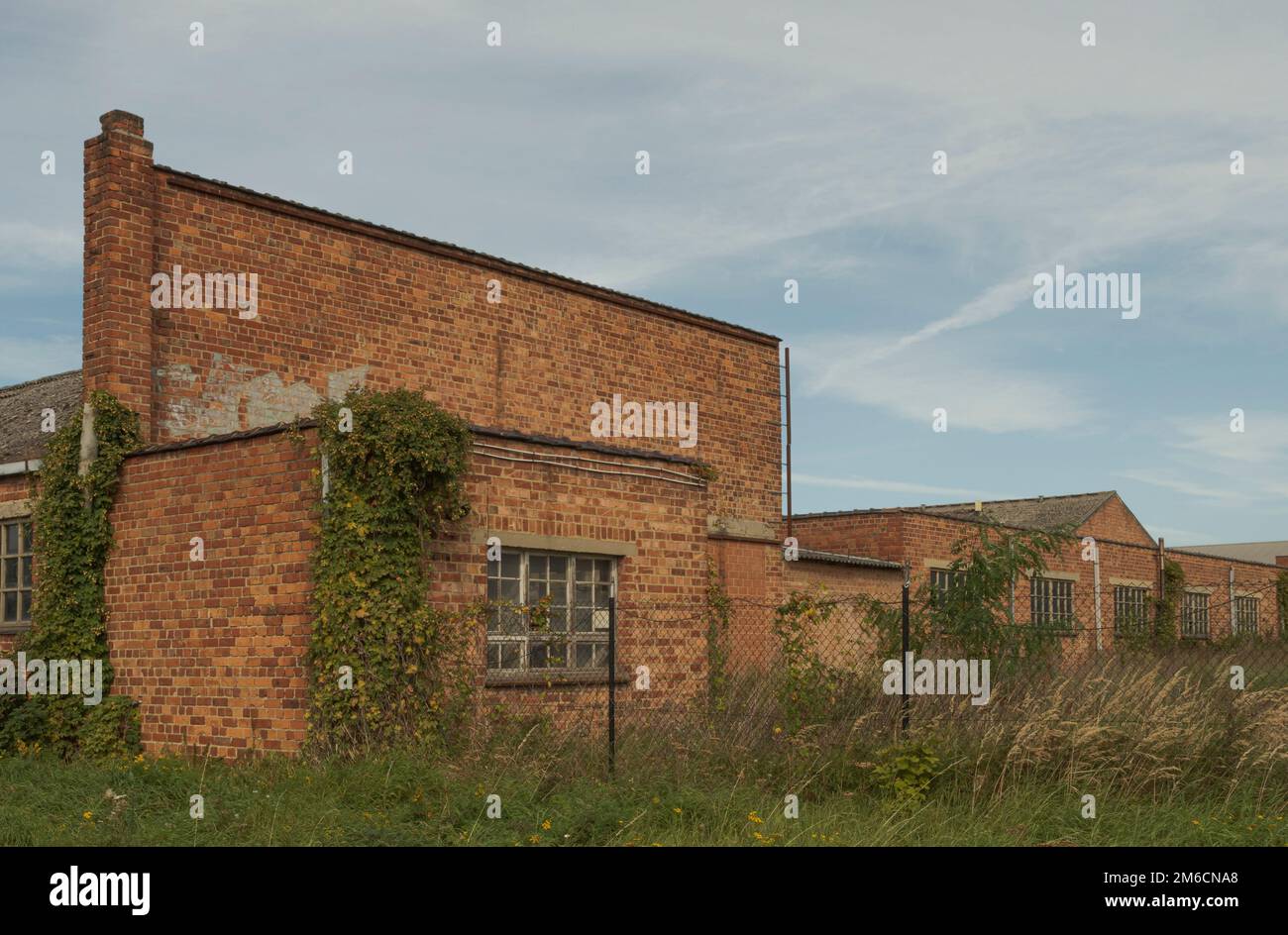 Old abandoned building on the outskirts of the city. Copy space Stock Photo