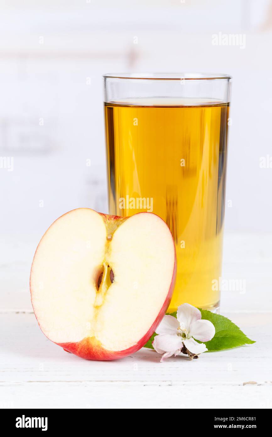 Apple Juice Apple Juice Glass Fruit Juice Vertical Format Stock Photo