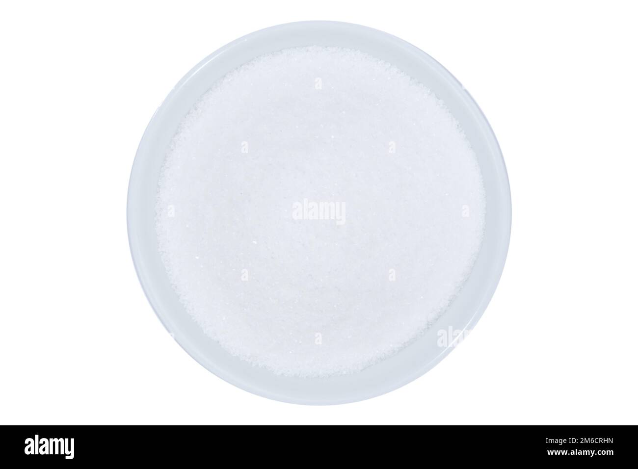 Sugar from above isolated cropped Stock Photo