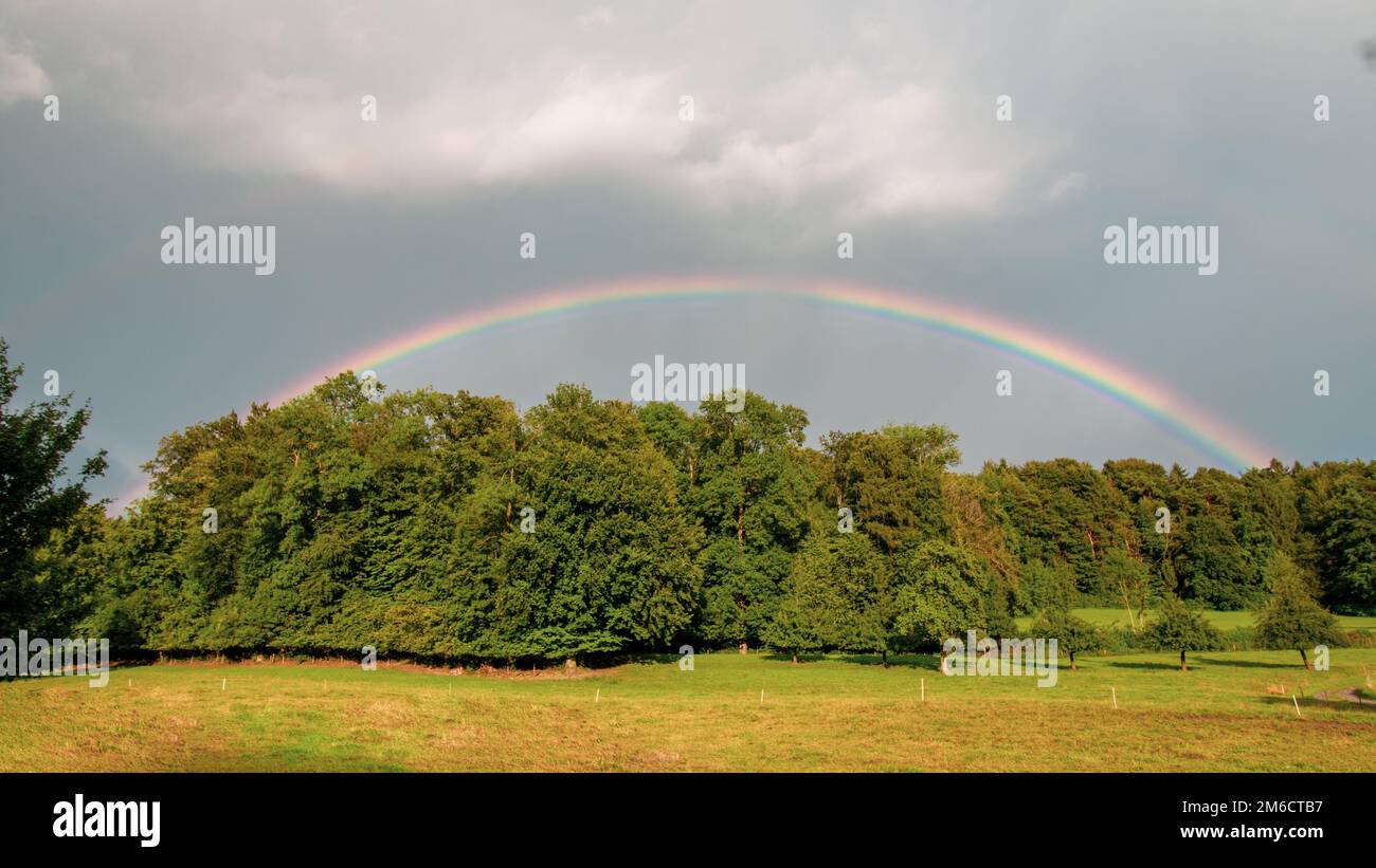 Beautiful countryside rainbow hi-res stock photography and images - Alamy