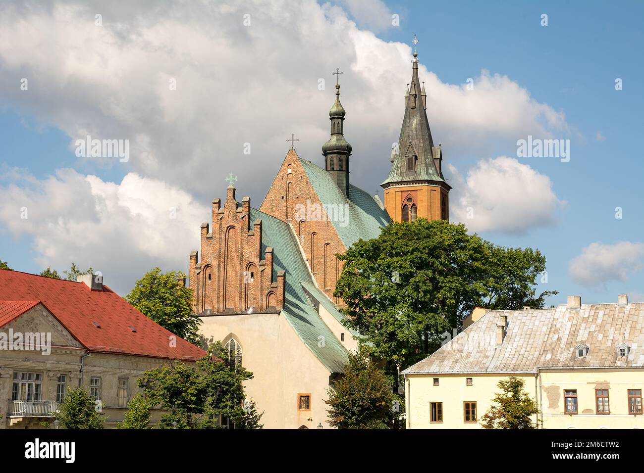 Basilica of St Andrew in Olkusz (Poland) Stock Photo