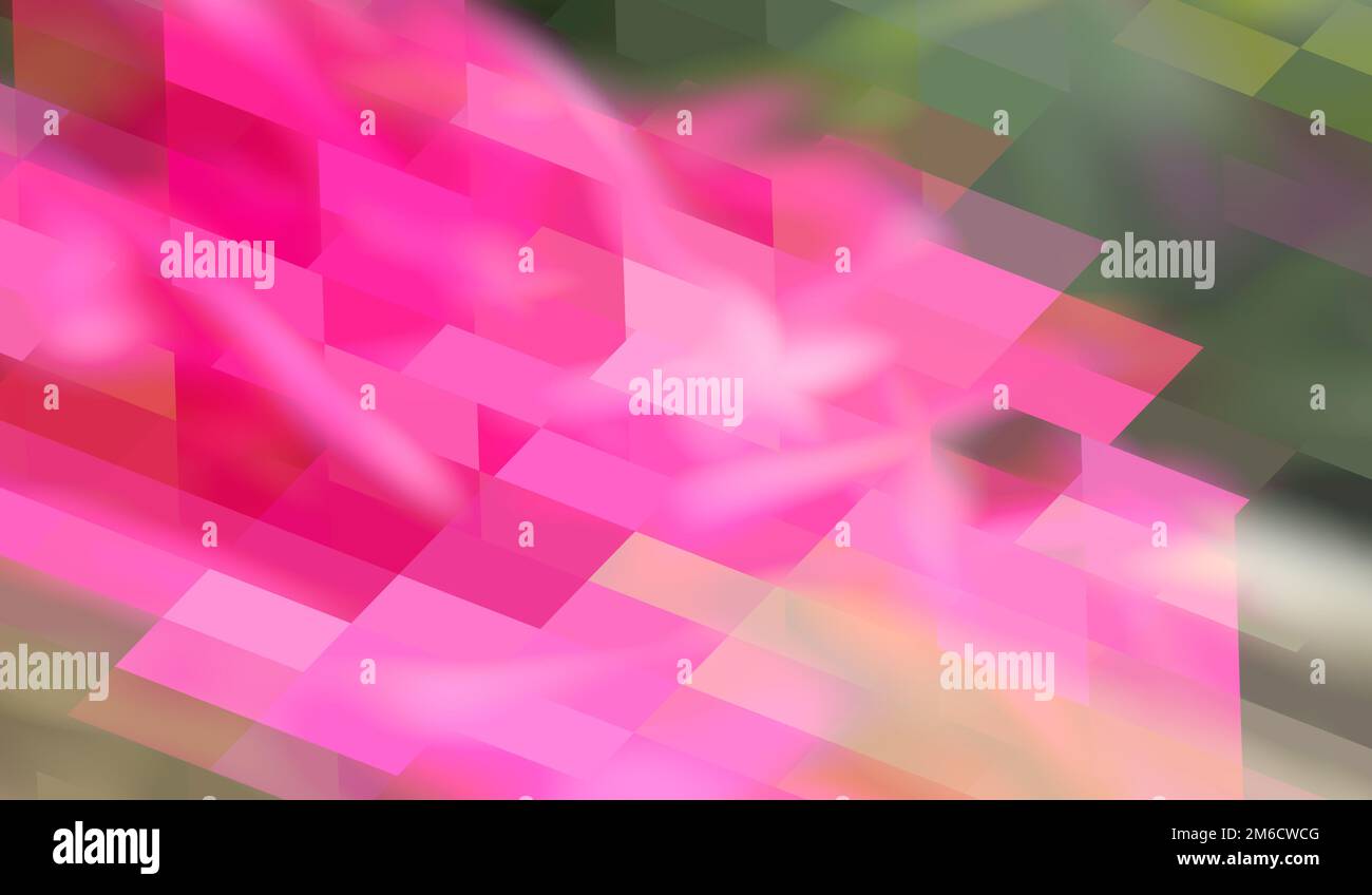 Abstract mosaic of geometric shapes in pink and gray tones Stock Photo ...