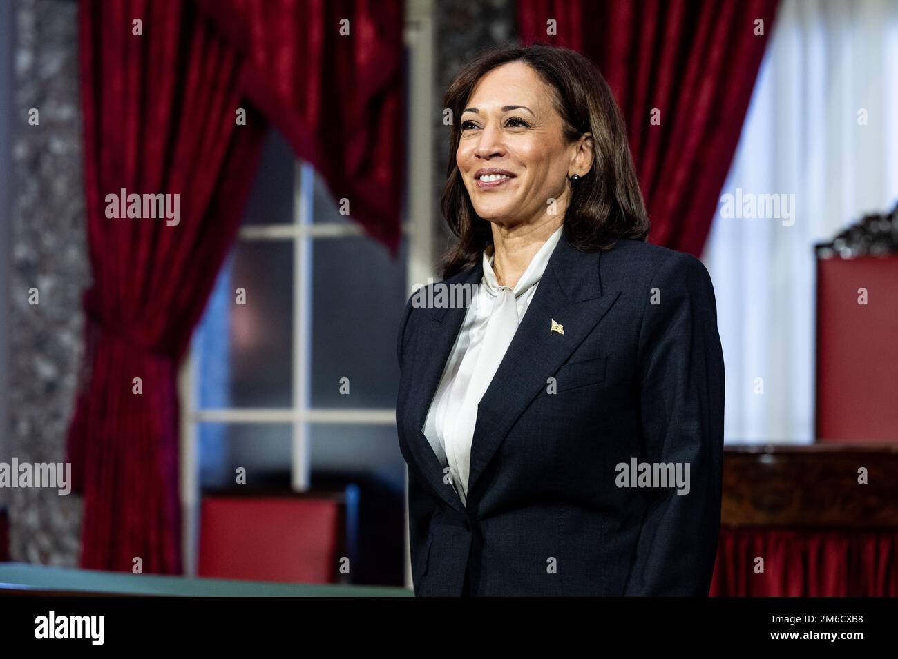 Washington, United States. 03rd Jan, 2023. Vice President Kamala Harris in the Old Senate Chamber. Credit: SOPA Images Limited/Alamy Live News Stock Photo