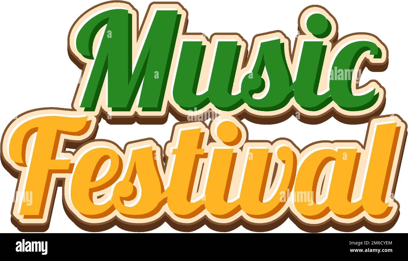 Music Festival text for banner or poster design illustration Stock ...