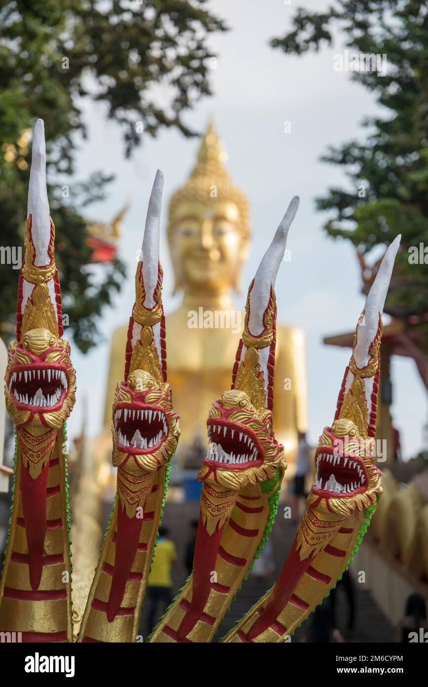 THAILAND PATTAYA WAT PHRA YAI BUDDHA Stock Photo