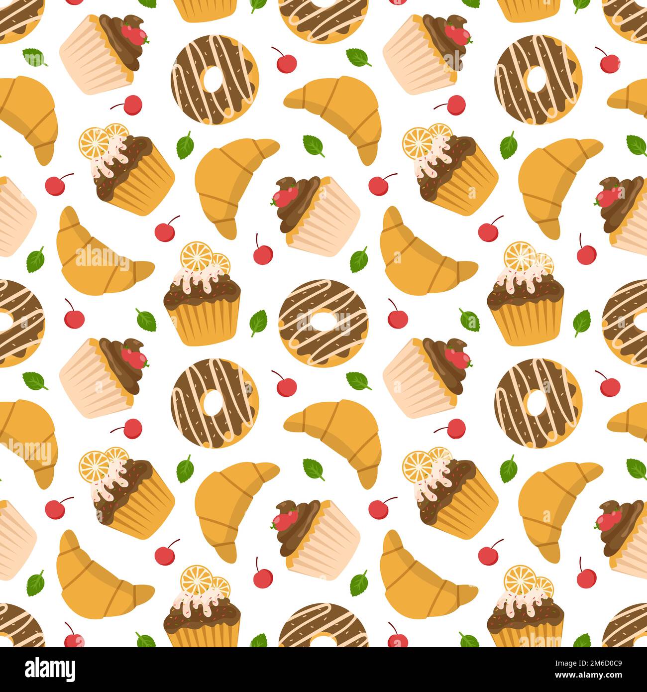 Chocolate Seamless Pattern Design with Choco Decoration in Template ...