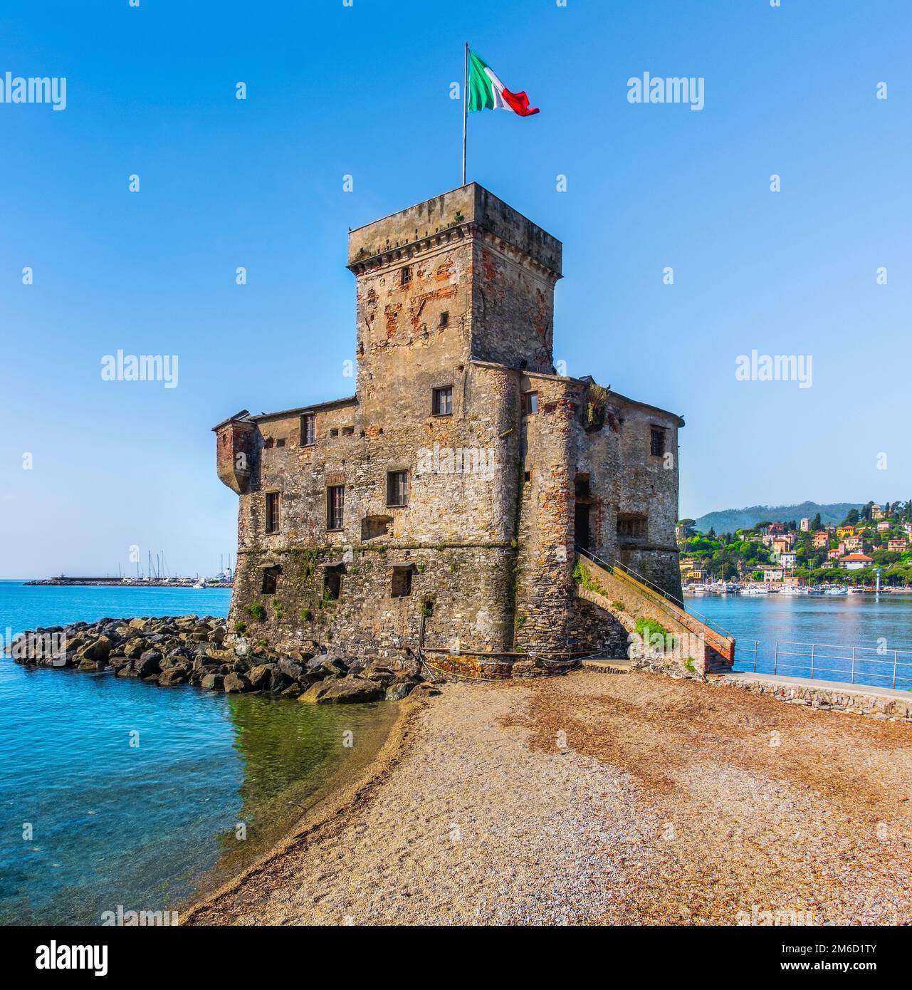 Medieval rapallo castle sea hi-res stock photography and images - Alamy