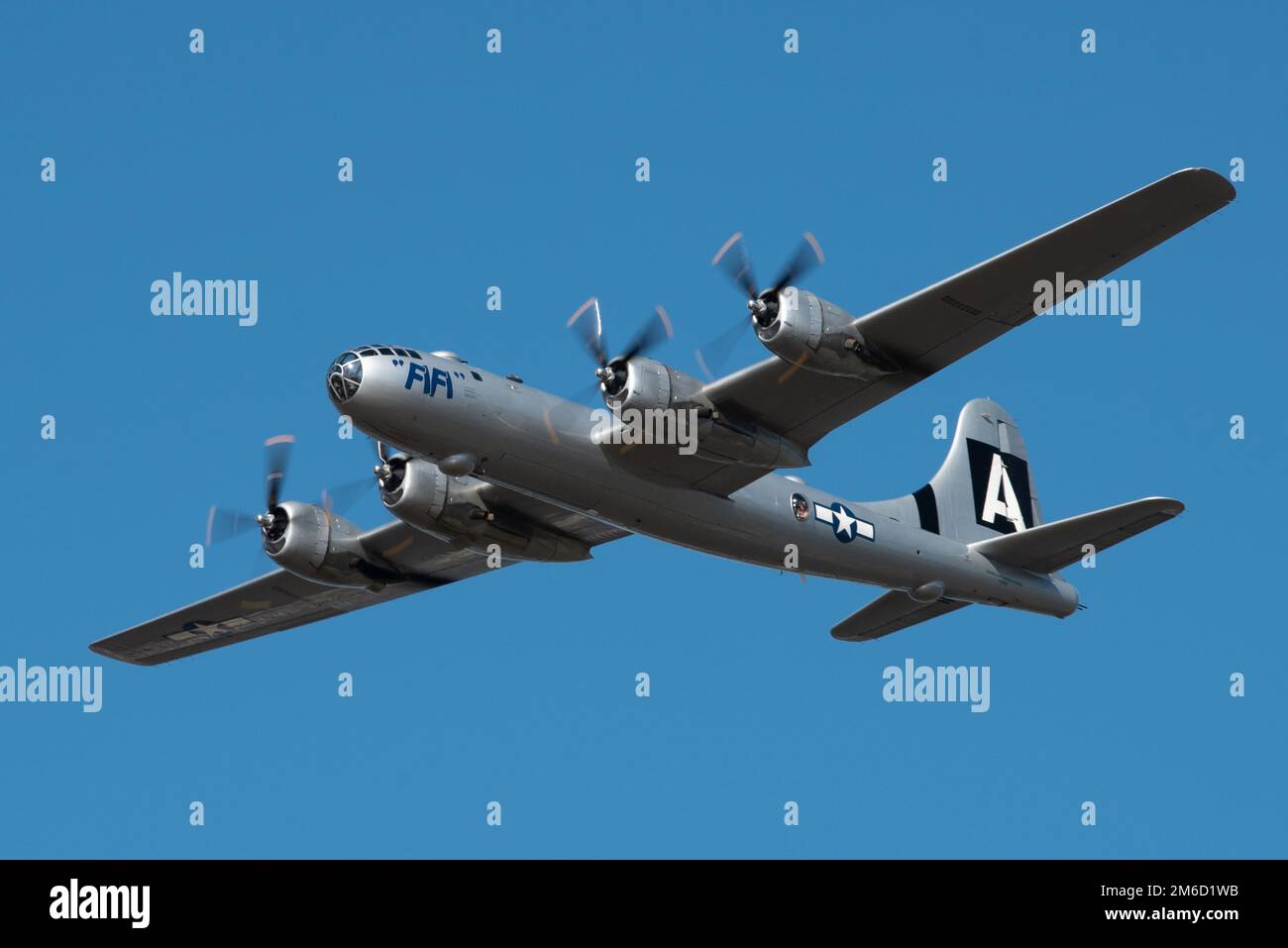 A B29 Superfortress from the Commemorative Air Force performs an