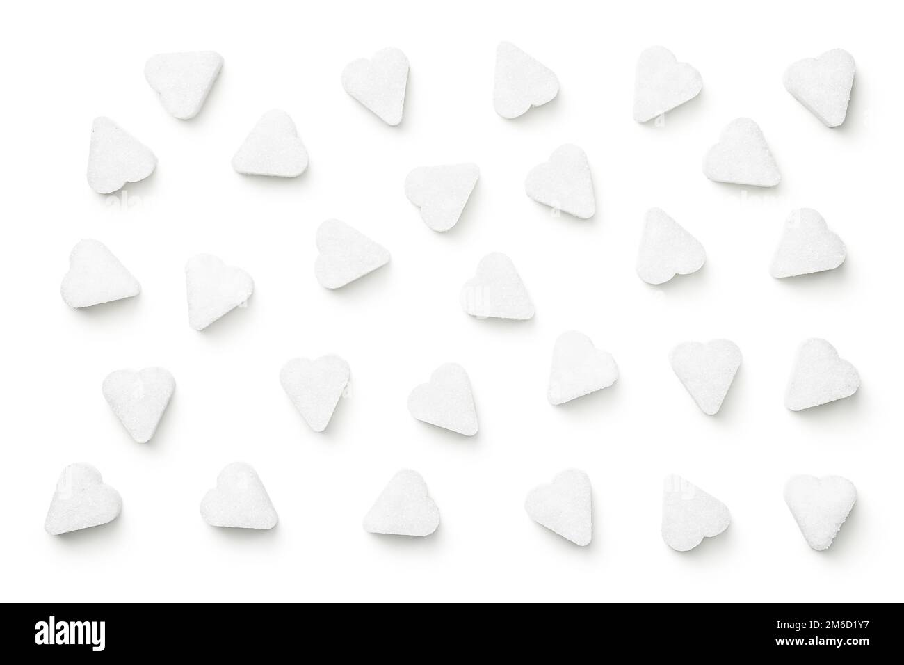 Sugar Cubes In Shape Of Heart Isolated Stock Photo Alamy