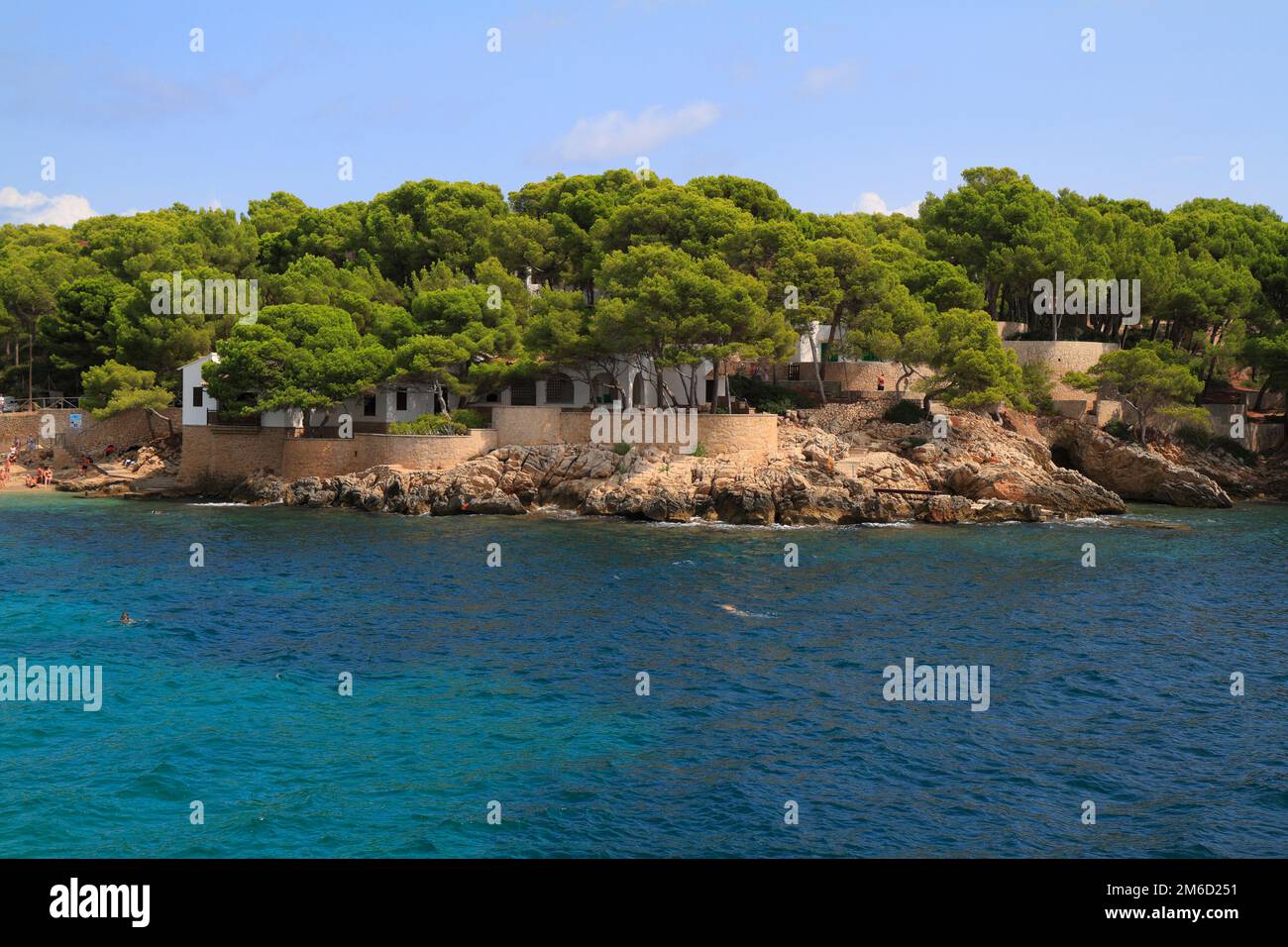 Beautiful beach with turquoise sea water, Cala Gat, Majorca, Spain Stock Photo