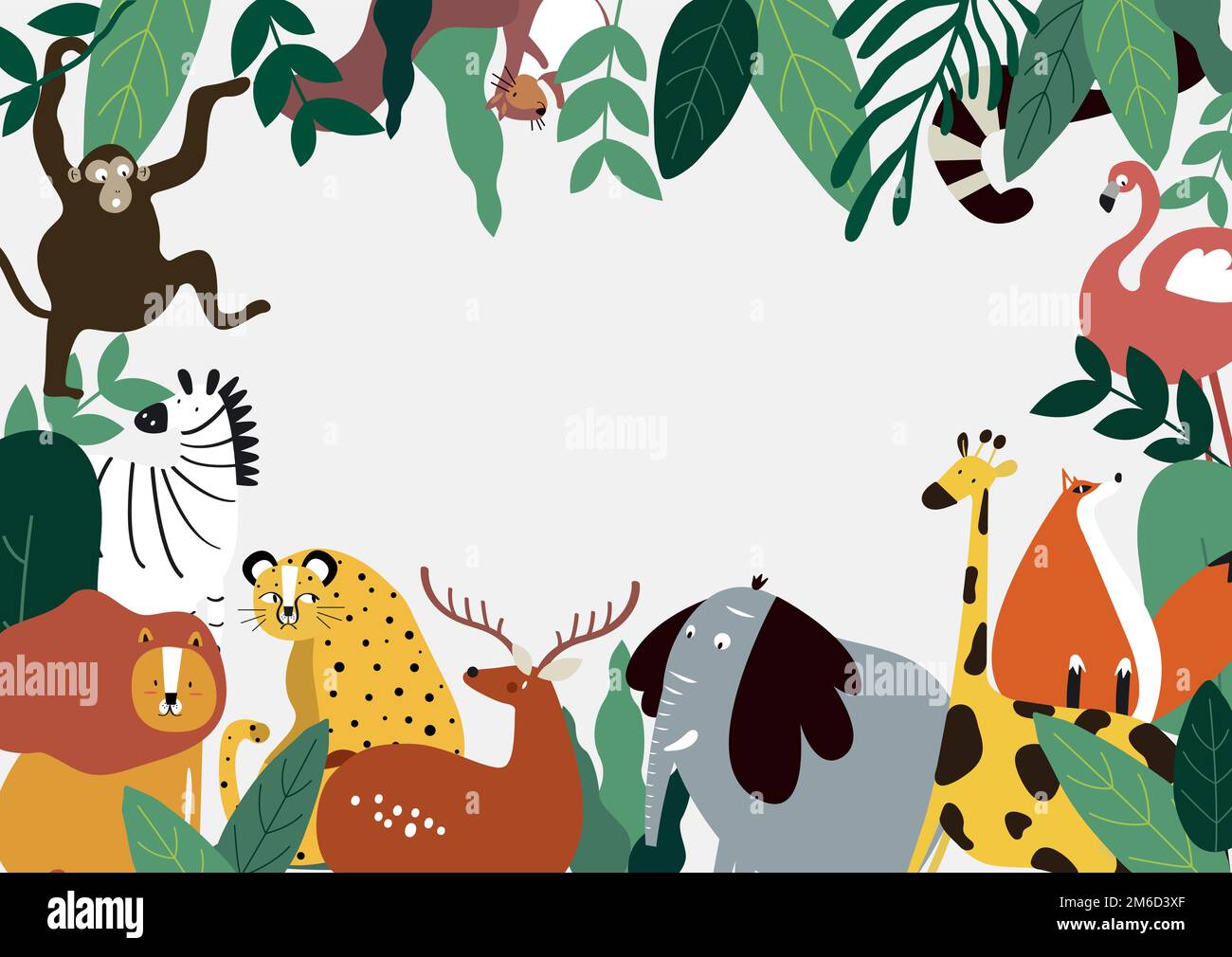 Animals theme template vector illustration Stock Vector