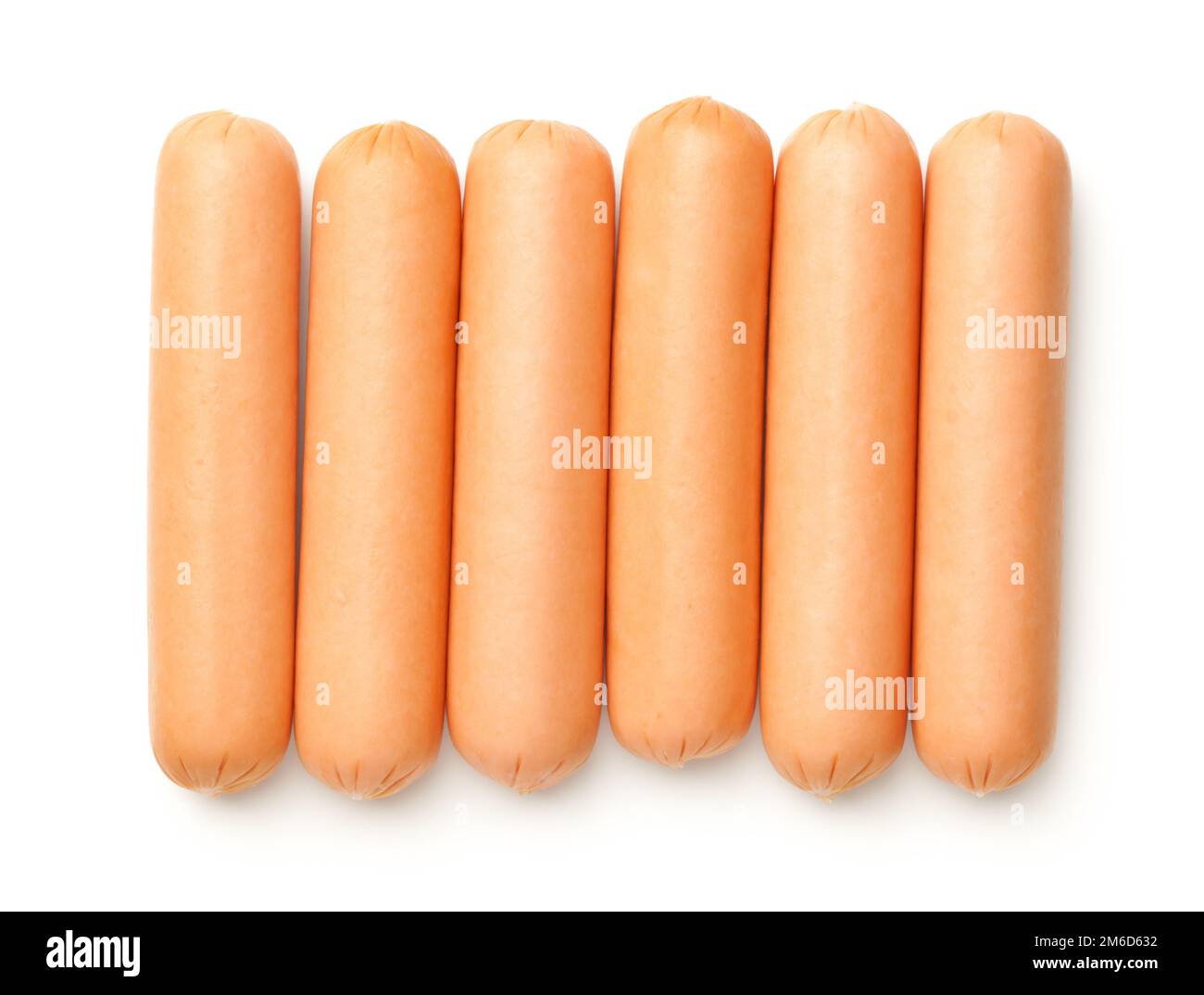 Sausages Isolated On White Background Stock Photo