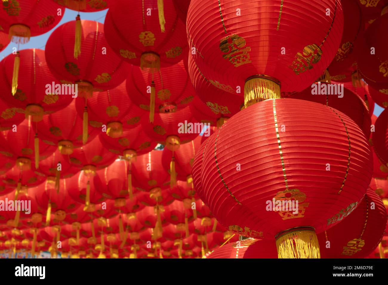Chinese new year lanterns in china town area Stock Photo Alamy