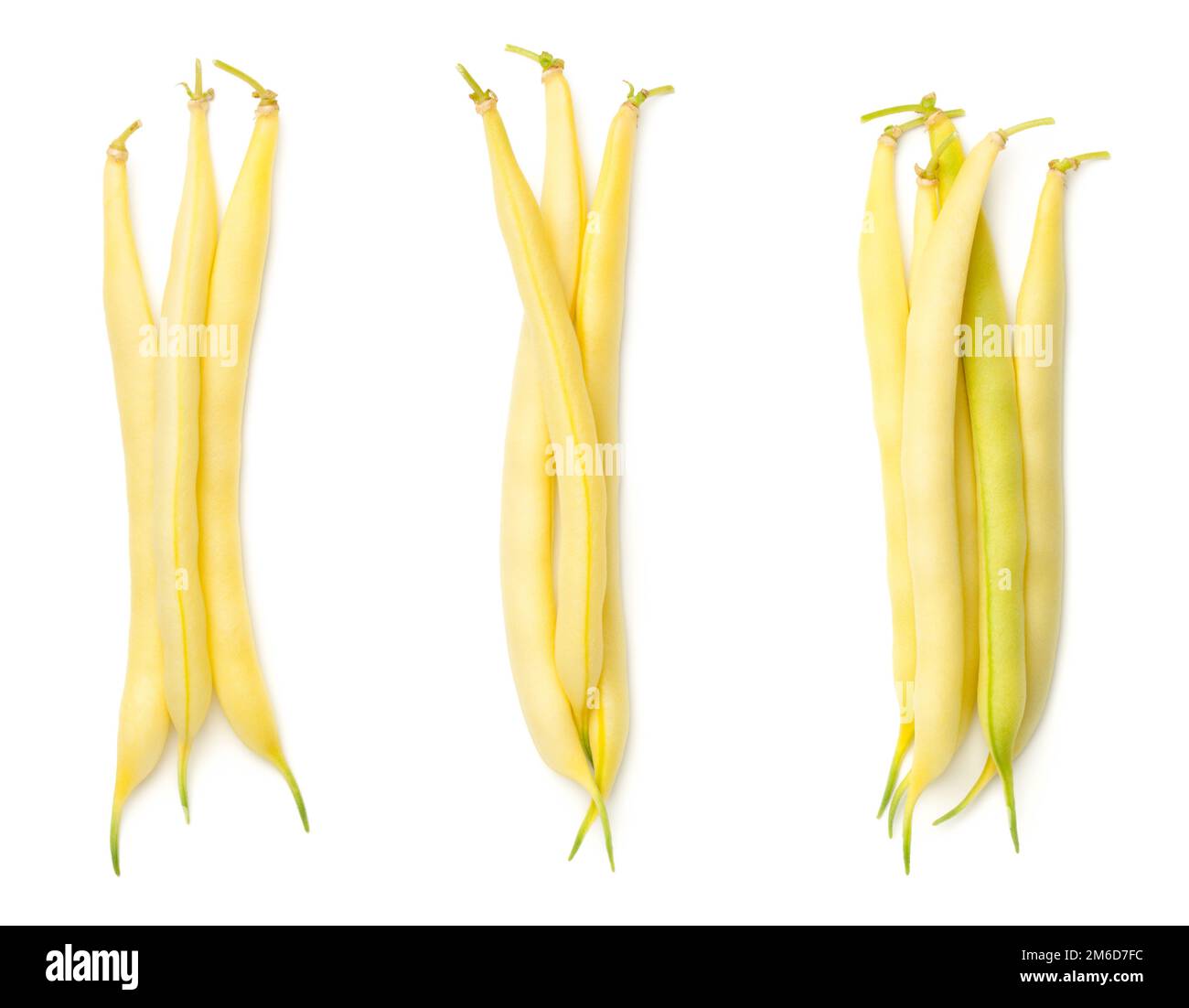 Yellow Beans Isolated On White Background Stock Photo