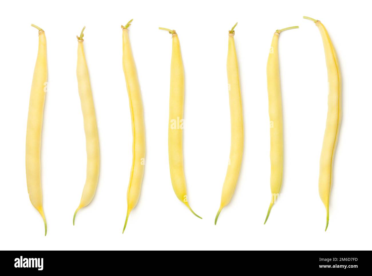 Yellow String Beans Isolated On White Background Stock Photo - Alamy