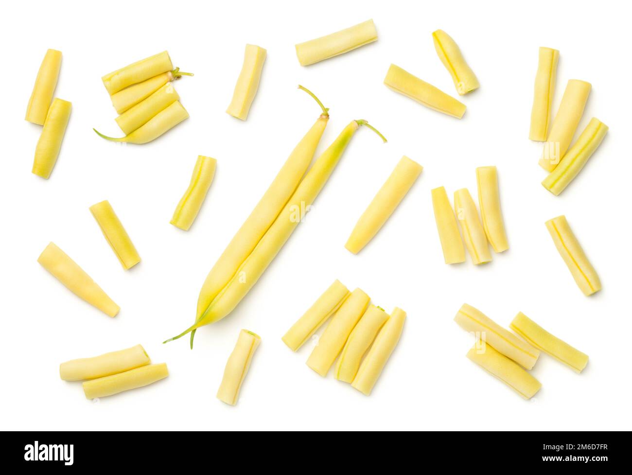 Yellow String Beans Isolated On White Background Stock Photo - Alamy