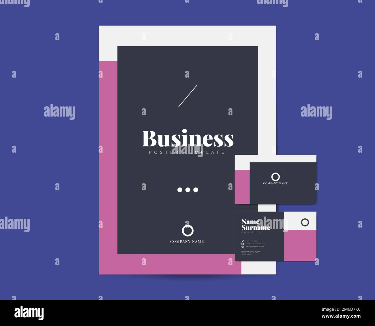 Corporate flyer and name card template vectors Stock Vector