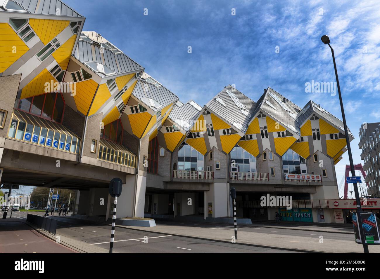 ROTTERDAM, NETHERLANDS - 8 November, 2018 : Cube houses.  A set of innovative houses designed by arc Stock Photo
