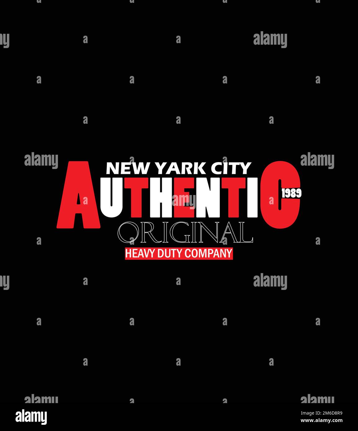 Authentic New York City Original Modern and Stylish Typography Slogan Stock Vector