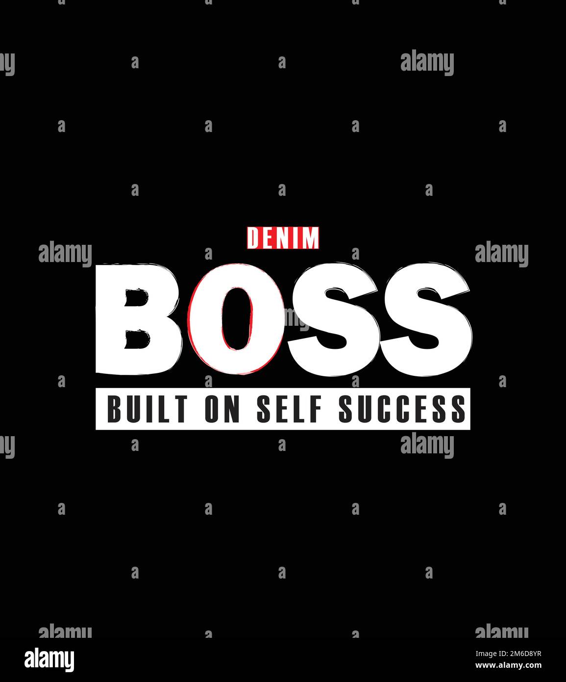Boss Built on Self Success Entrepreneur T-Shirt Design For Print Stock Vector
