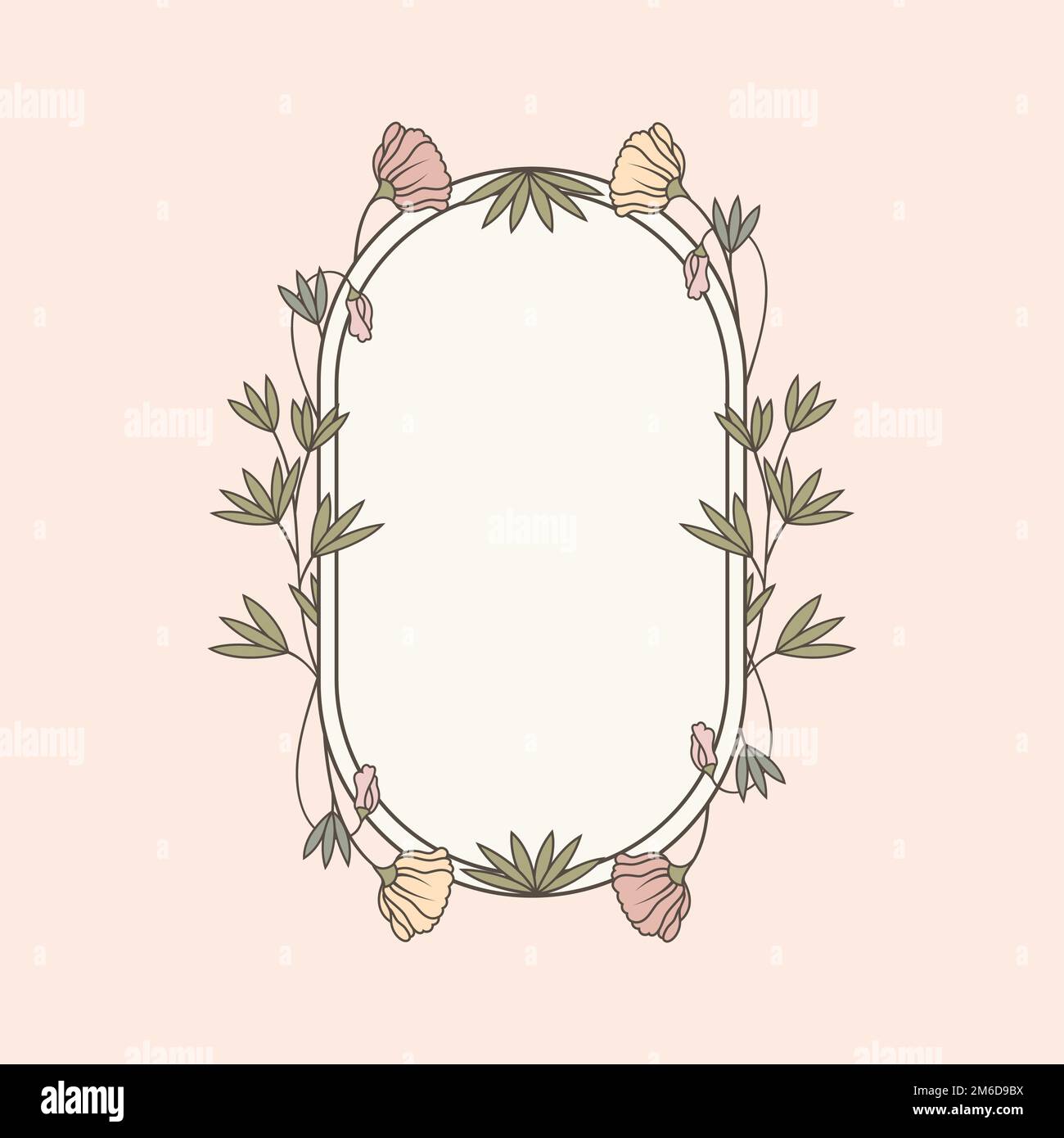 Frame Docorated Frame decorated with flowers vector Stock Vector Image & Art - Alamy