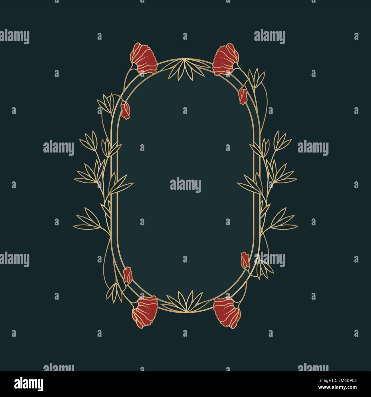 Frame decorated with flowers vector Stock Vector Image & Art - Alamy