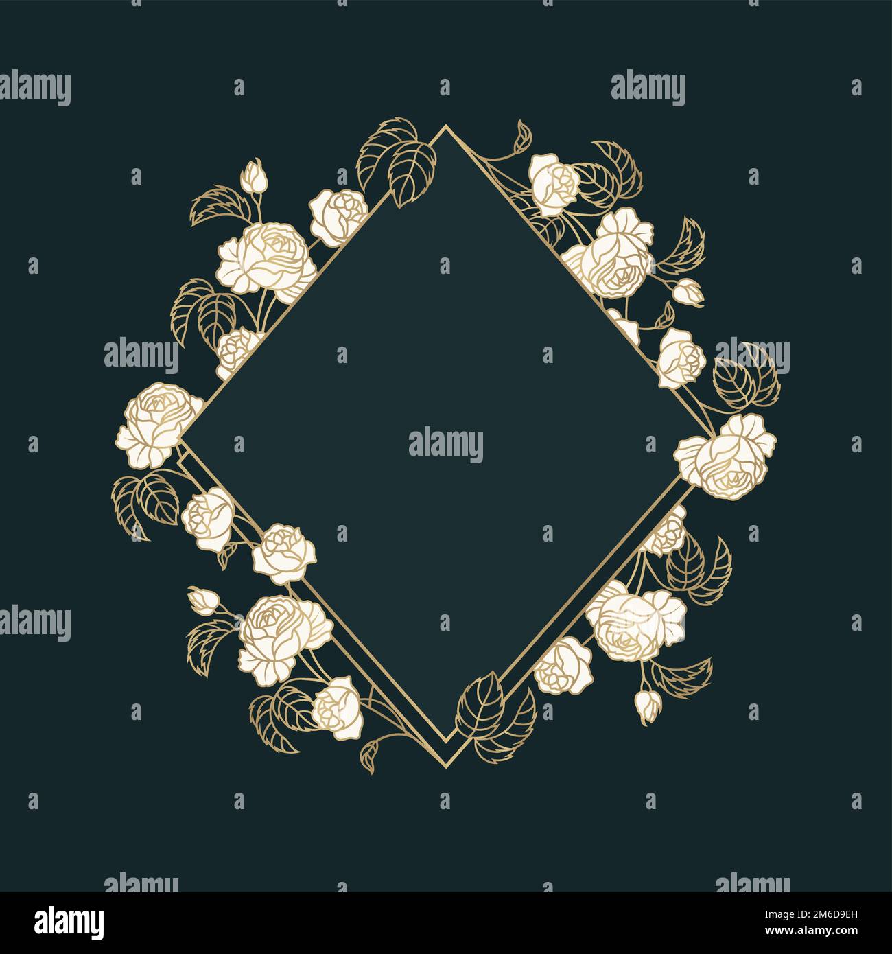 Frame decorated with flowers vector Stock Vector Image & Art - Alamy