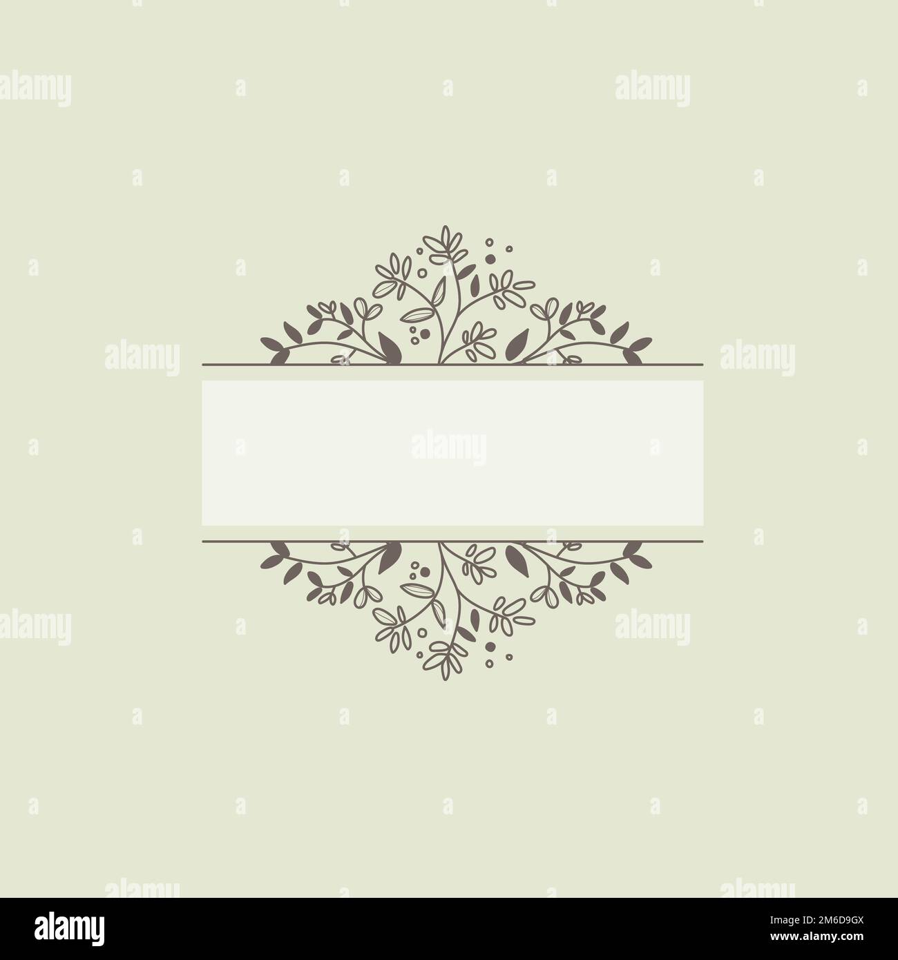 Blank botanical frame design element vector Stock Vector Image & Art ...
