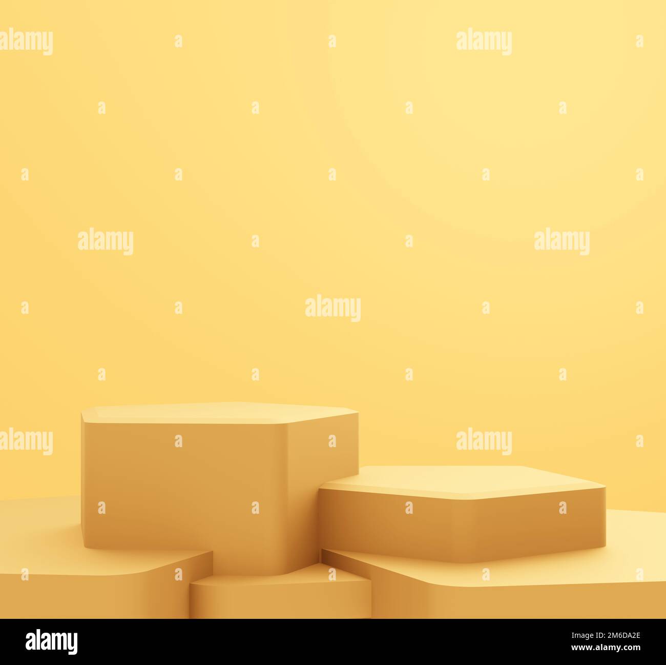 3d rendering of empty gold podium abstract minimal background. Scene for advertising design, cosmetic ads, show, technology, banner, cream, fashion Stock Photo