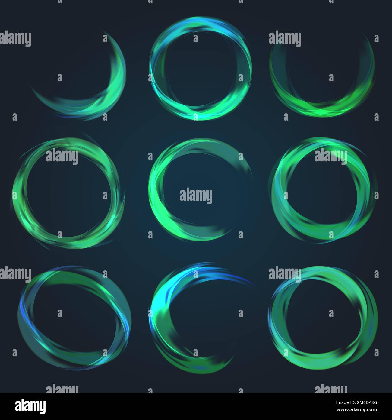 Green abstract circle banners vector set Stock Vector Image & Art - Alamy