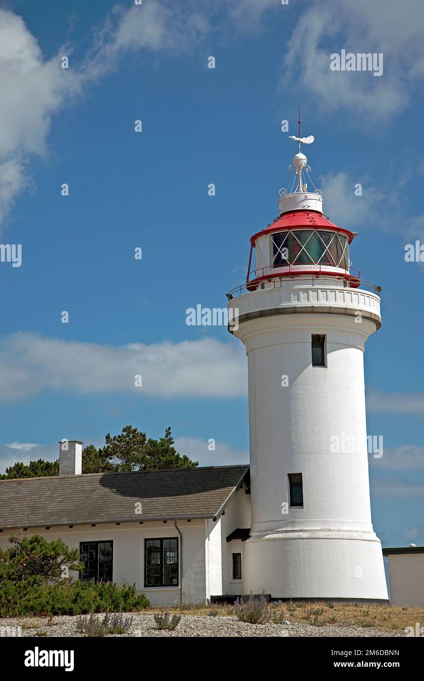 Lighthouse Sletterhage in Denmark Stock Photo