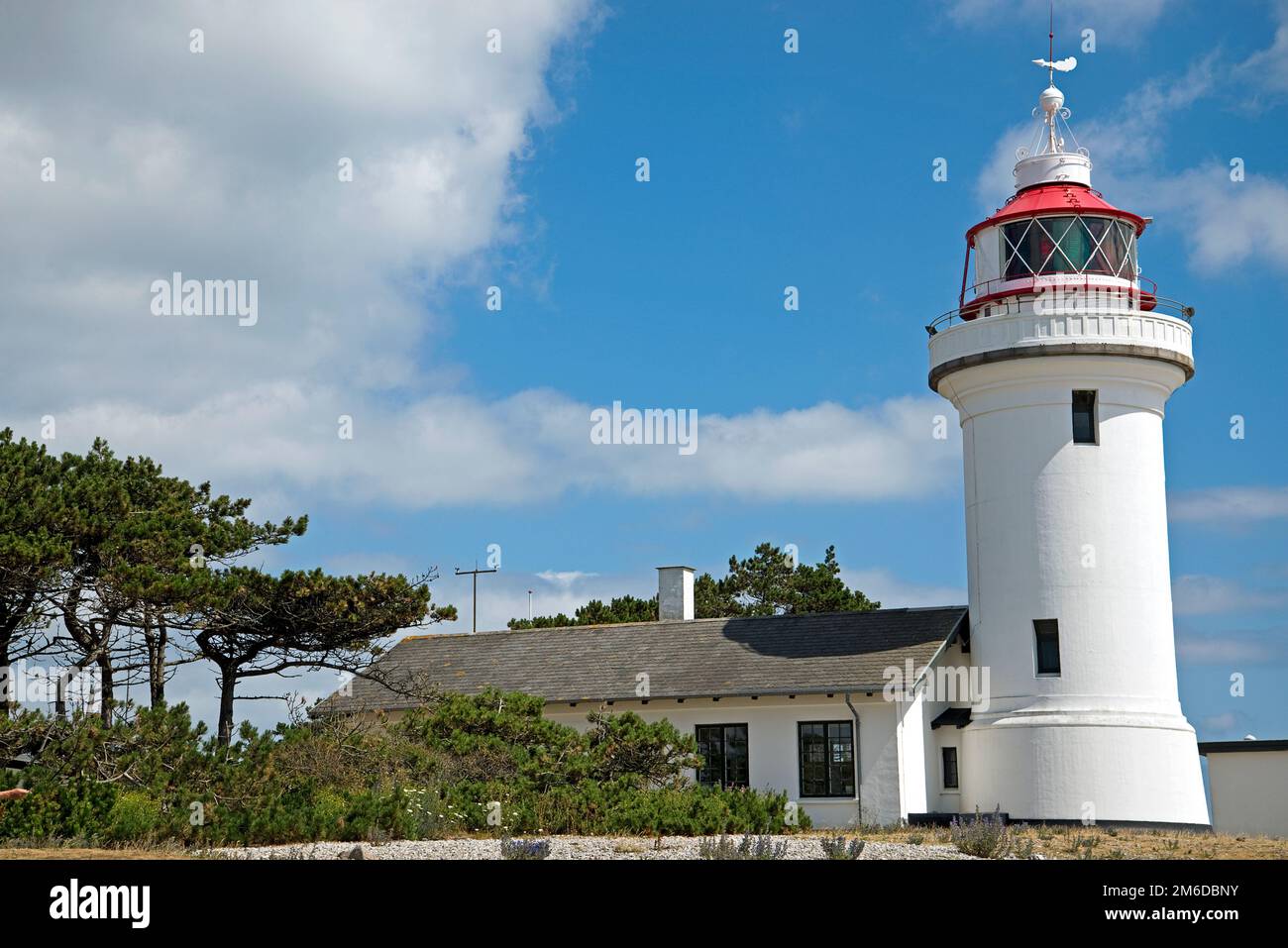 Lighthouse Sletterhage in Denmark Stock Photo