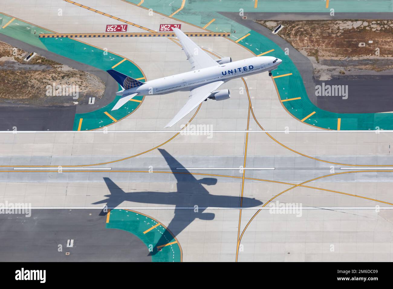 Los Angeles, California April 14, 2019 Aerial view of United