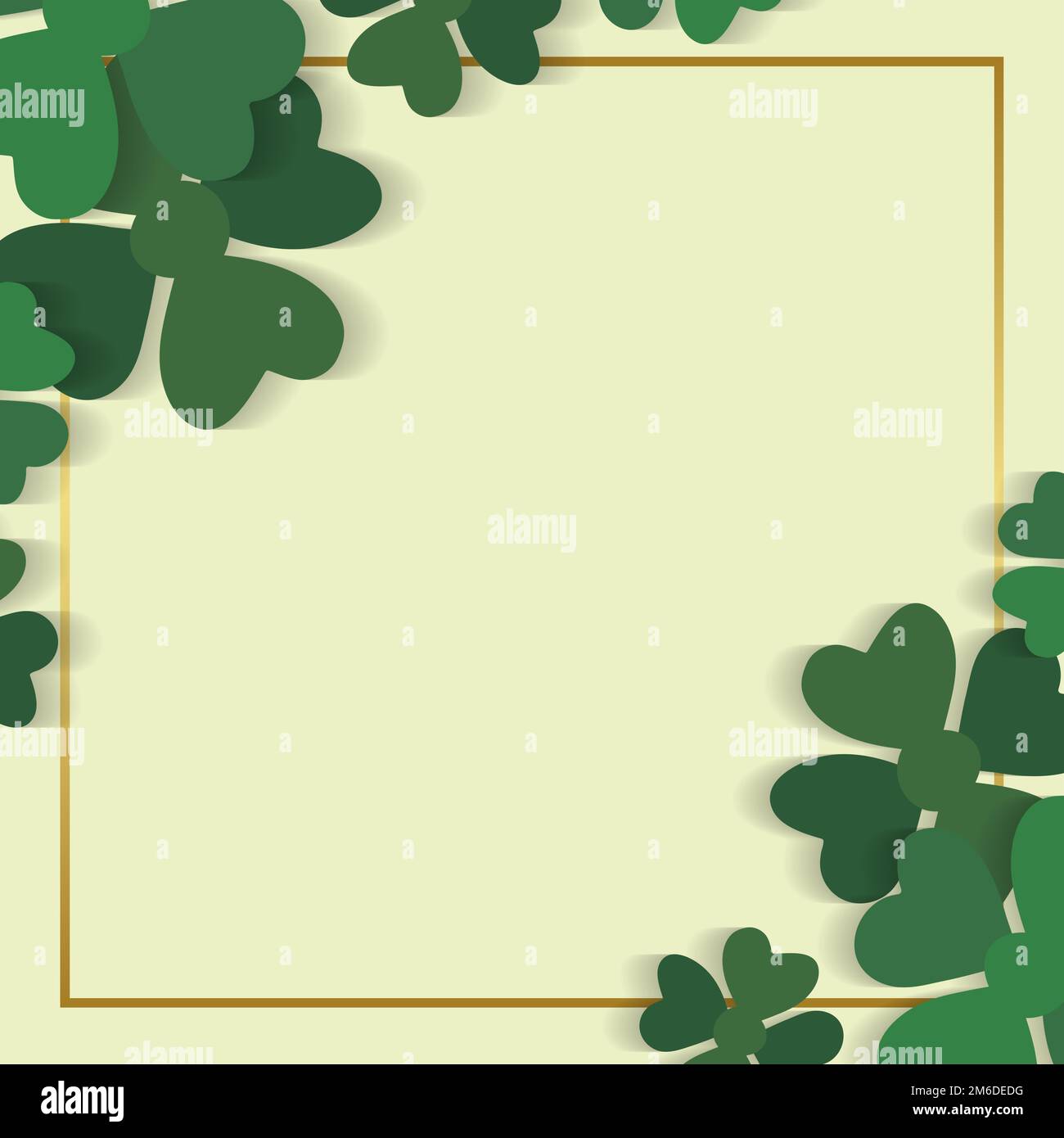 St.Patrick's Day blank square banner vector Stock Vector